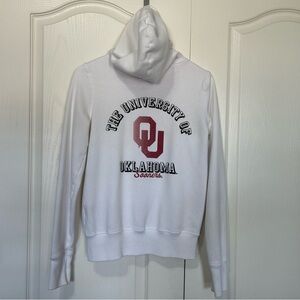Vintage OU Sooners VS PINK Collegiate Line White Hoodie Zip Up Jacket Small